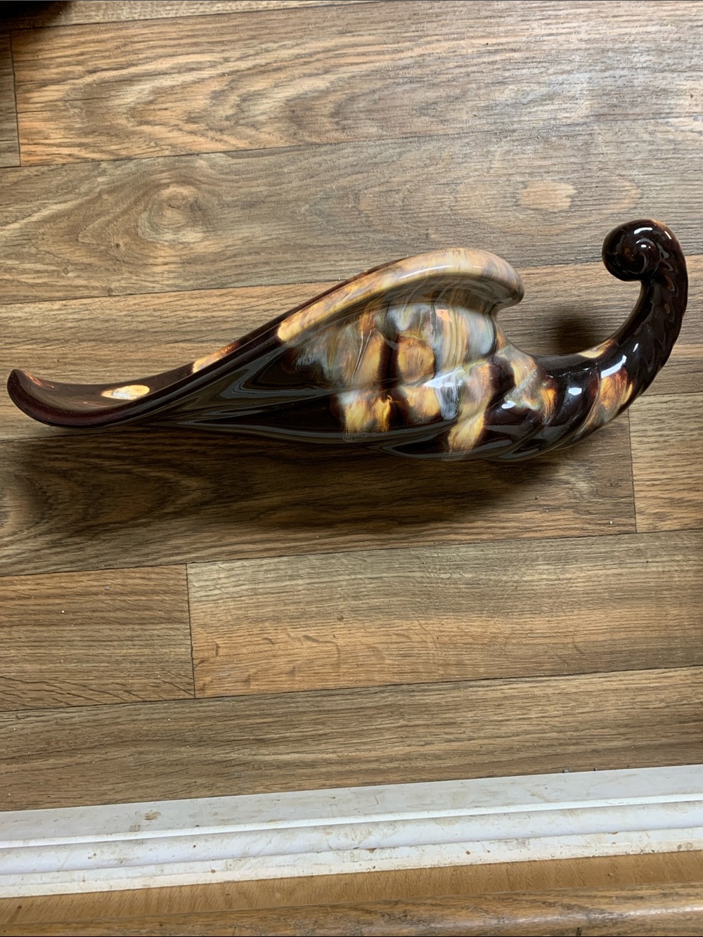 Ceramic Cornucopia Fall Shades - Handmade